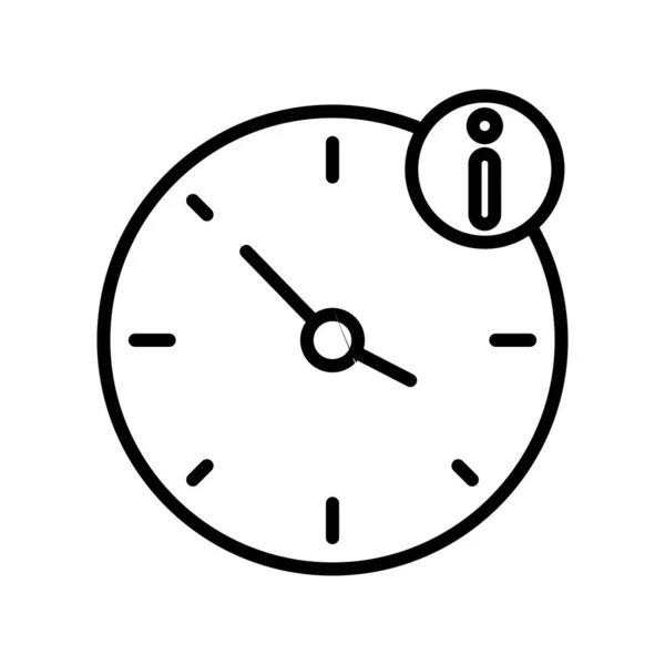 Reloj Esquema Vector Icono Desig — Vector de stock
