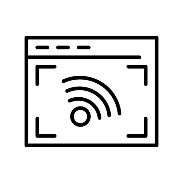 Wifi Outline Vector Icon Desig — Stock Vector