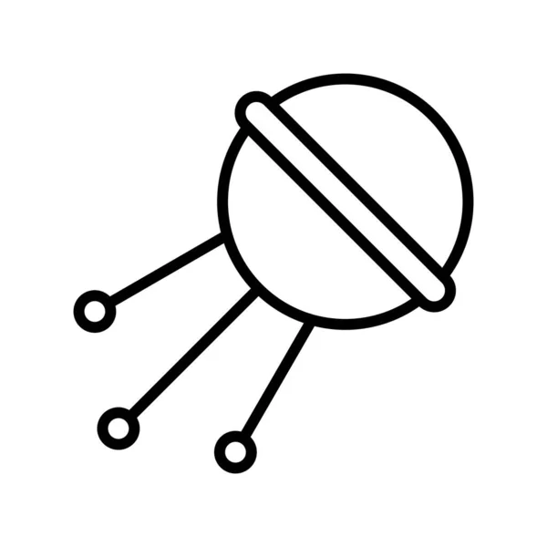 Sputnik Outline Vector Icon Desig — Stockový vektor