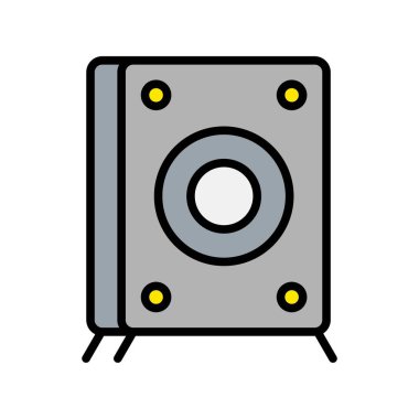 Rock Müzik Satırı Vektör Simgesi Tasarımı