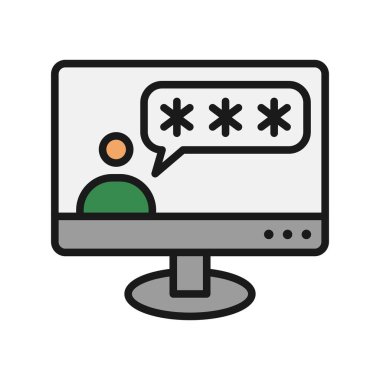 Sohbet Kodu Satırı Doldurulmuş Vektör Simgesi Tasarımı