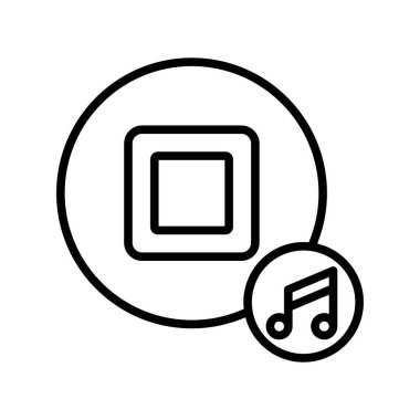  Düğme Özeti Vektör Simgesi Tasarımı Durdur