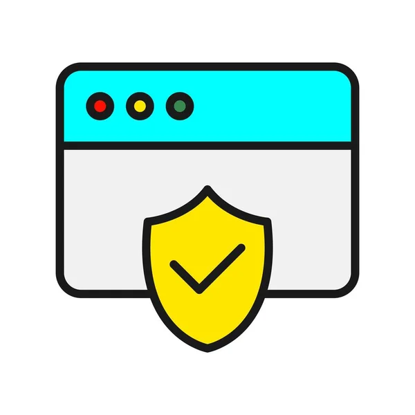 Protection Line Filled Vector Icon Desig — Stock Vector