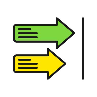 Sağ Oklar Satırı Dolu Vektör Simgesi Tasarımı