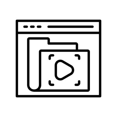 Çevrimiçi Öğrenme Özeti Vektör Simgesi Tasarımı