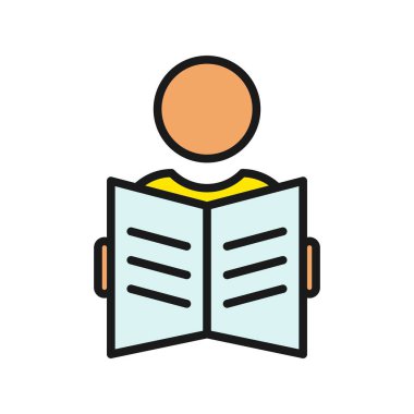 Satır Doldurulmuş Vektör Simgesi Tasarımı Okunuyor