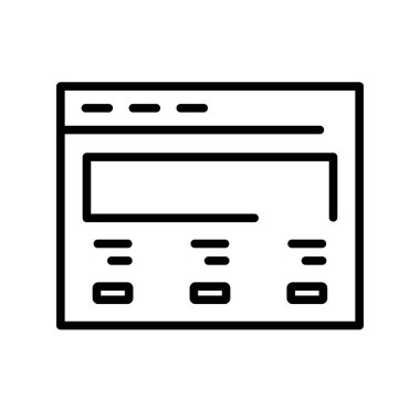 Web Sitesi Satırı Doldurulmuş Vektör Simgesi Tasarımı