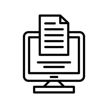 Dosya Özeti Vektör Simgesi Tasarımı