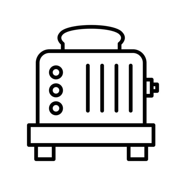 Brot Toaster Outline Vector Icon Desig — Stockvektor