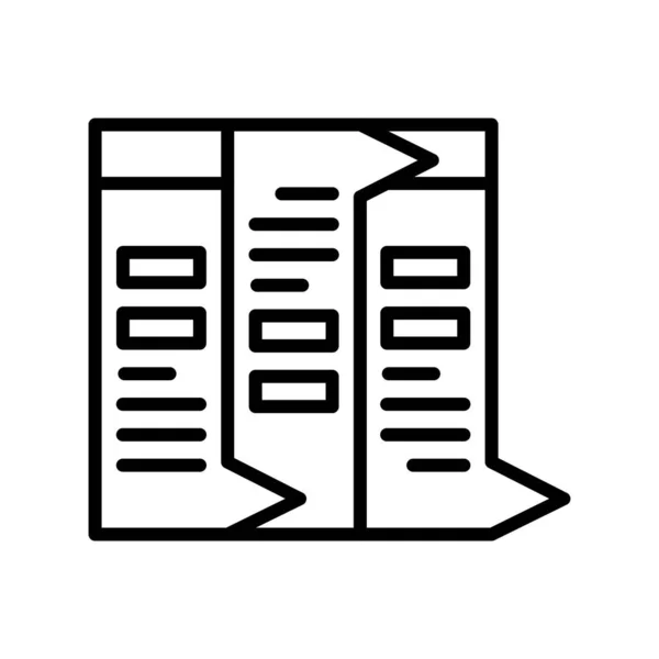 Infografikus Körvonalvektor Ikon Desig — Stock Vector