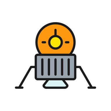 İniş Satırı Dolu Vektör Simgesi Tasarımı