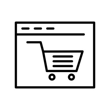 Çevrimiçi İndirim Hattı Vektör Simgesi Tasarımı