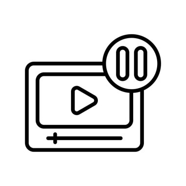 Video Taslak Vektör Tasarımı Duraklat