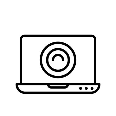 Web Güvenlik Ana Hattı Vektör Simgesi Tasarımı