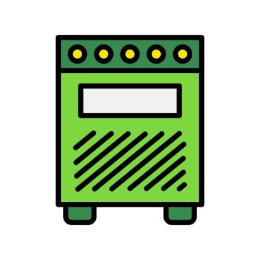 Yükseltici Satırı Doldurulmuş Vektör Simgesi Tasarımı