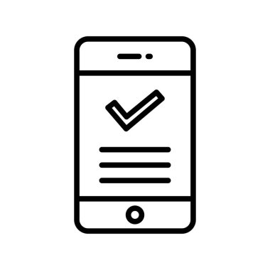 Tik Taslak Vektör Simgesi Tasarımı