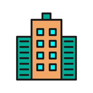 İnşa Satırı Dolu Vektör Simgesi Tasarımı