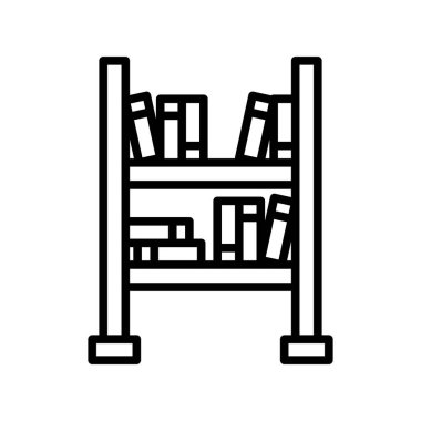 Kütüphane Ana Hattı Vektör Simgesi Tasarımı