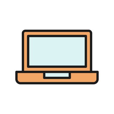  Laptop Satırı Doldurulmuş Vektör Simgesi Tasarımı