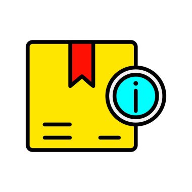 Bilgi Satırı Doldurulmuş Vektör Simgesi Tasarımı