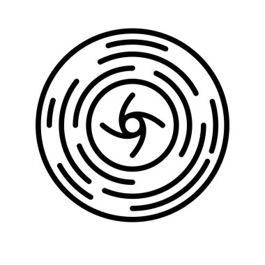 Kara Delik Ana Hattı Vektör Simgesi Tasarımı