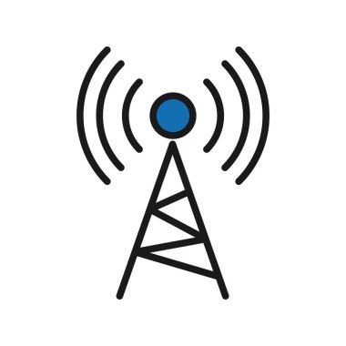  kablosuz Satır Dolu Vektör Simgesi Tasarımı