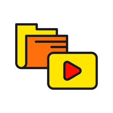 Dizin Dosya Satırı Doldurulmuş Vektör Simgesi Tasarımı