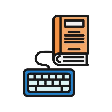 Klavye Satırı Doldurulmuş Vektör Simgesi Tasarımı