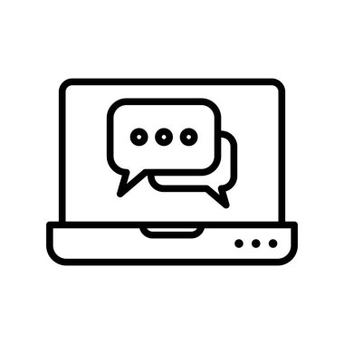 Chatbot Ana Hattı Vektör Simgesi Tasarımı