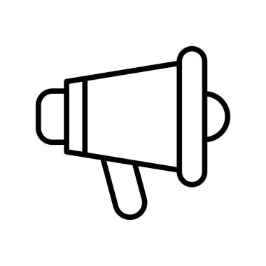 Megafon Ana Hattı Vektör Simgesi Tasarımı