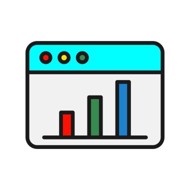 Kar Satırı Doldurulmuş Vektör Simgesi Tasarımı