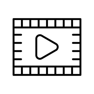 Çokluortam Oynatıcı Ana Hattı Vektör Simgesi Tasarımı