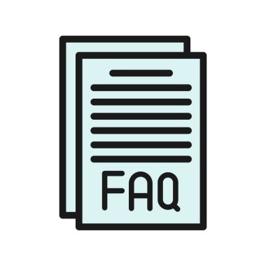 Dosya Satırı Doldurulmuş Vektör Simgesi Tasarımı