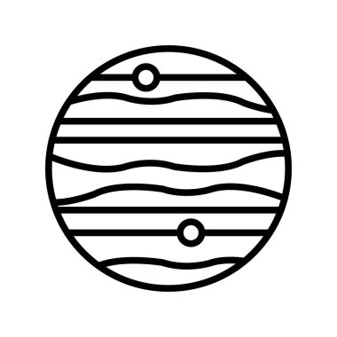 Jüpiter Ana Hattı Vektör Simgesi Tasarımı