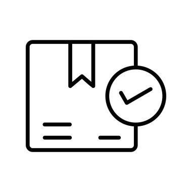 Tik Taslak Vektör Simgesi Tasarımı