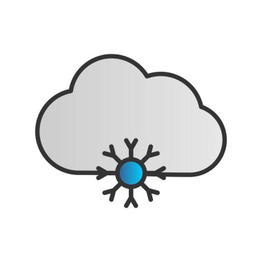 Kar Düşüşü Gradyan Vektör Simgesi Tasarımı