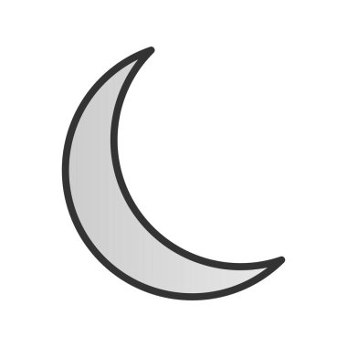  Ay Doldurulmuş Gradyan Vektör Simgesi Tasarımı