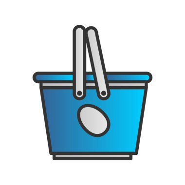  Piknik Doldurulmuş Gradyan Vektör Simgesi Tasarımı