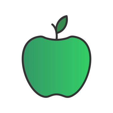 Meyve Doldurulmuş Gradyan Vektör Simgesi Tasarımı