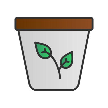 Ot Doldurulmuş Gradyan Vektör Simgesi Tasarımı