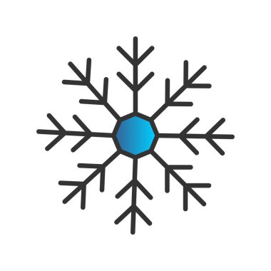 Kar Doldurulmuş Gradyan Vektör Simgesi Tasarımı