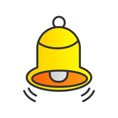Çan Doldurulmuş Gradyan Vektör Simgesi Tasarımı