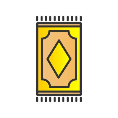 Dua Halısı Gradyan Vektör Simgesi Tasarımı