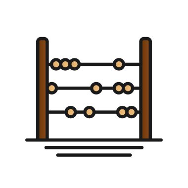 Abaküs Gradyan Vektör Simgesi Tasarımı