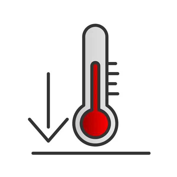 Vetor Gradiente Preenchido Baixa Temperatura Icon Desig —  Vetores de Stock