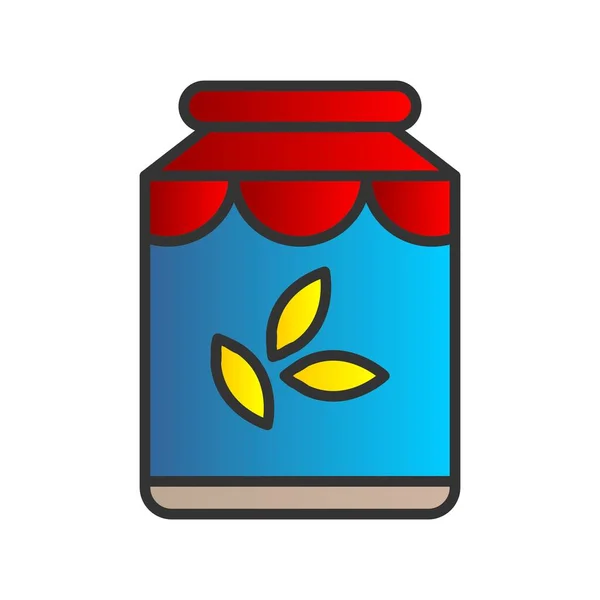 Jar Filled Gradient Vector Icon Desig — Stock Vector