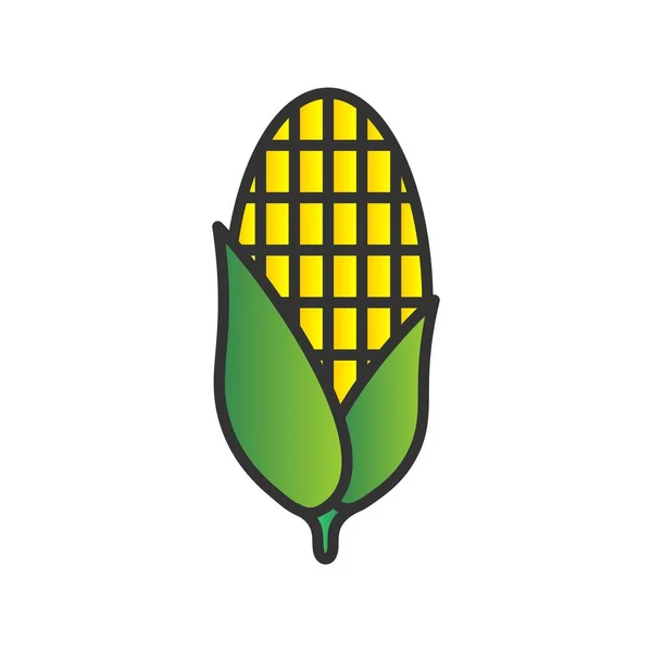 Ziarna Kukurydzy Wypełnione Gradient Wektor Ikona Desig — Wektor stockowy