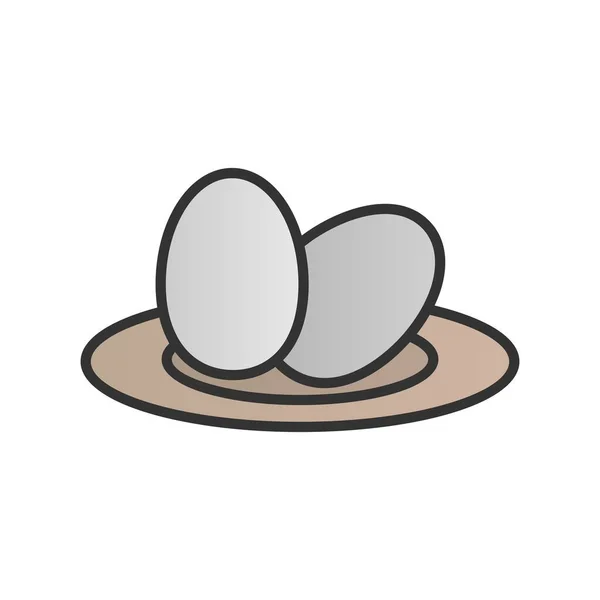 Egg Filled Gradient Vector Icon Desig — Stock Vector