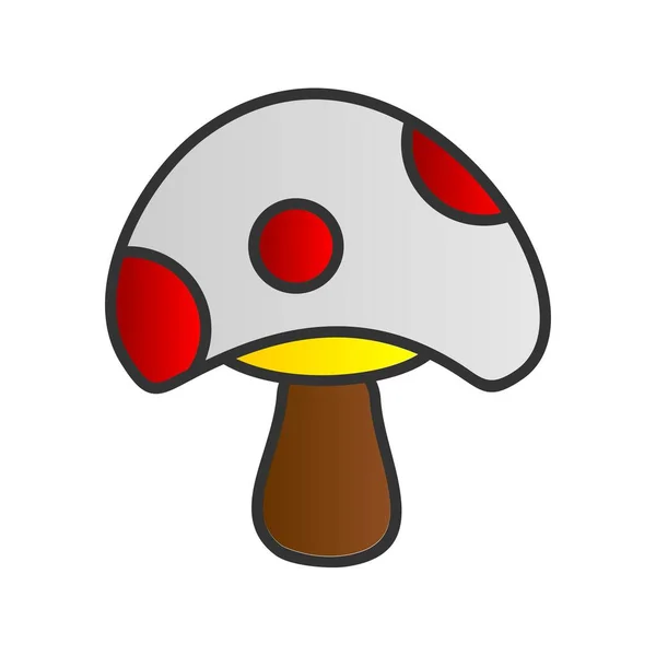 蘑菇填充梯度矢量Icon设计 — 图库矢量图片