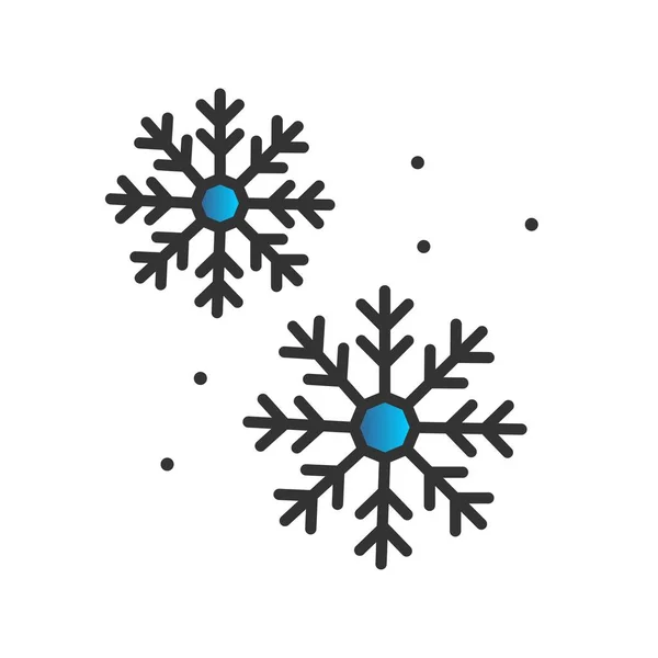 Copo Nieve Relleno Gradiente Vector Icono Diseño — Archivo Imágenes Vectoriales